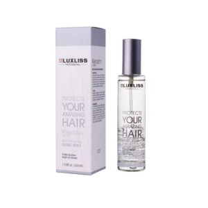 luxliss heat protect mist, human hair extensions